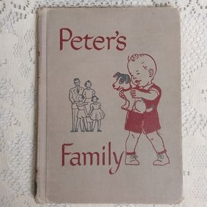1949 Peter's Family A Study of Home Life Social Studies Reader Textbook